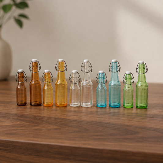 miniature swing-top soda bottles 1:6 scale dollhouse fdmini