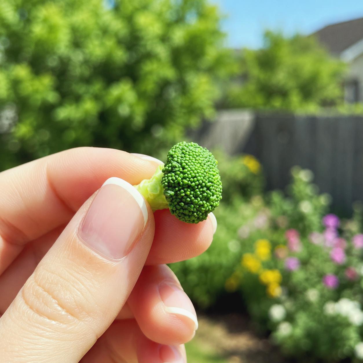 1:6 Scale Miniature Broccoli Basket Set – Dollhouse Realistic Chopped Broccoli Florets in Wicker Basket, Handmade Polymer Clay Kitchen Vegetable for Blythe BJD Diorama