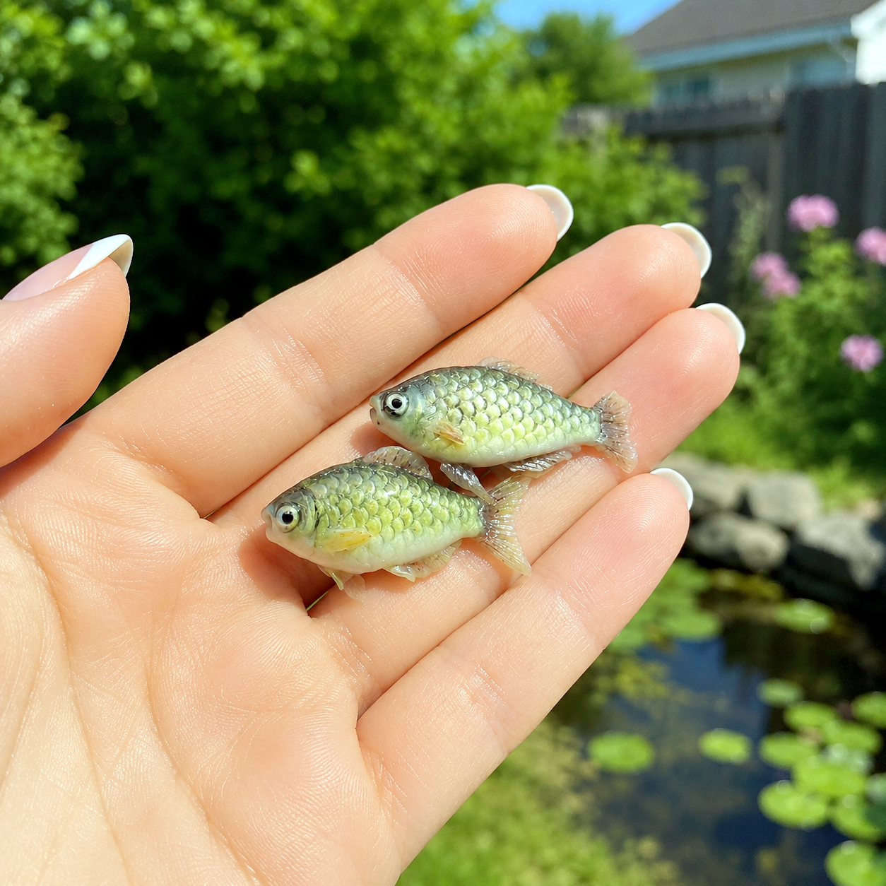 1:6 Scale Miniature Crucian Carp – Dollhouse Realistic Freshwater Fish with Scale Detail, Handmade Polymer Clay Asian Kitchen Seafood for Blythe BJD Diorama
