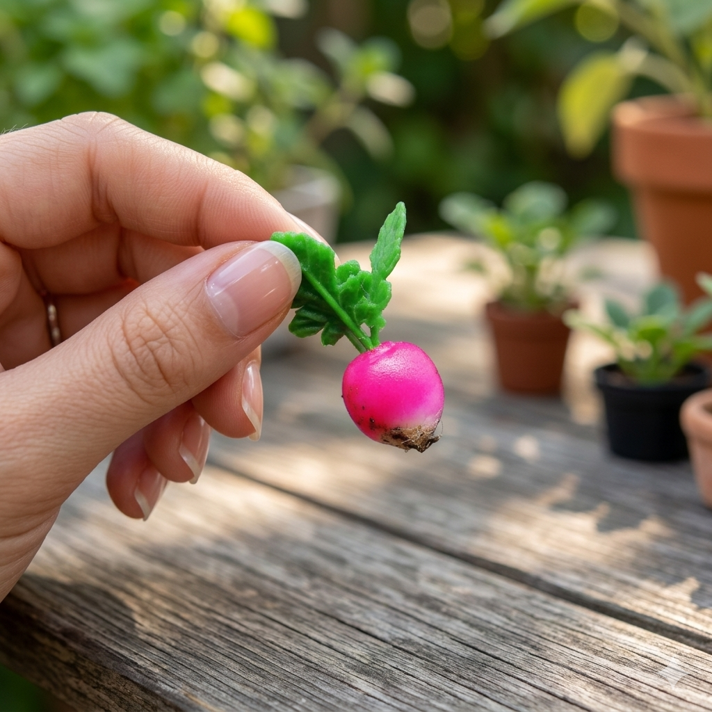 handmade polymer clay miniature heirloom radish set 1:6 scale dollhouse fdmini