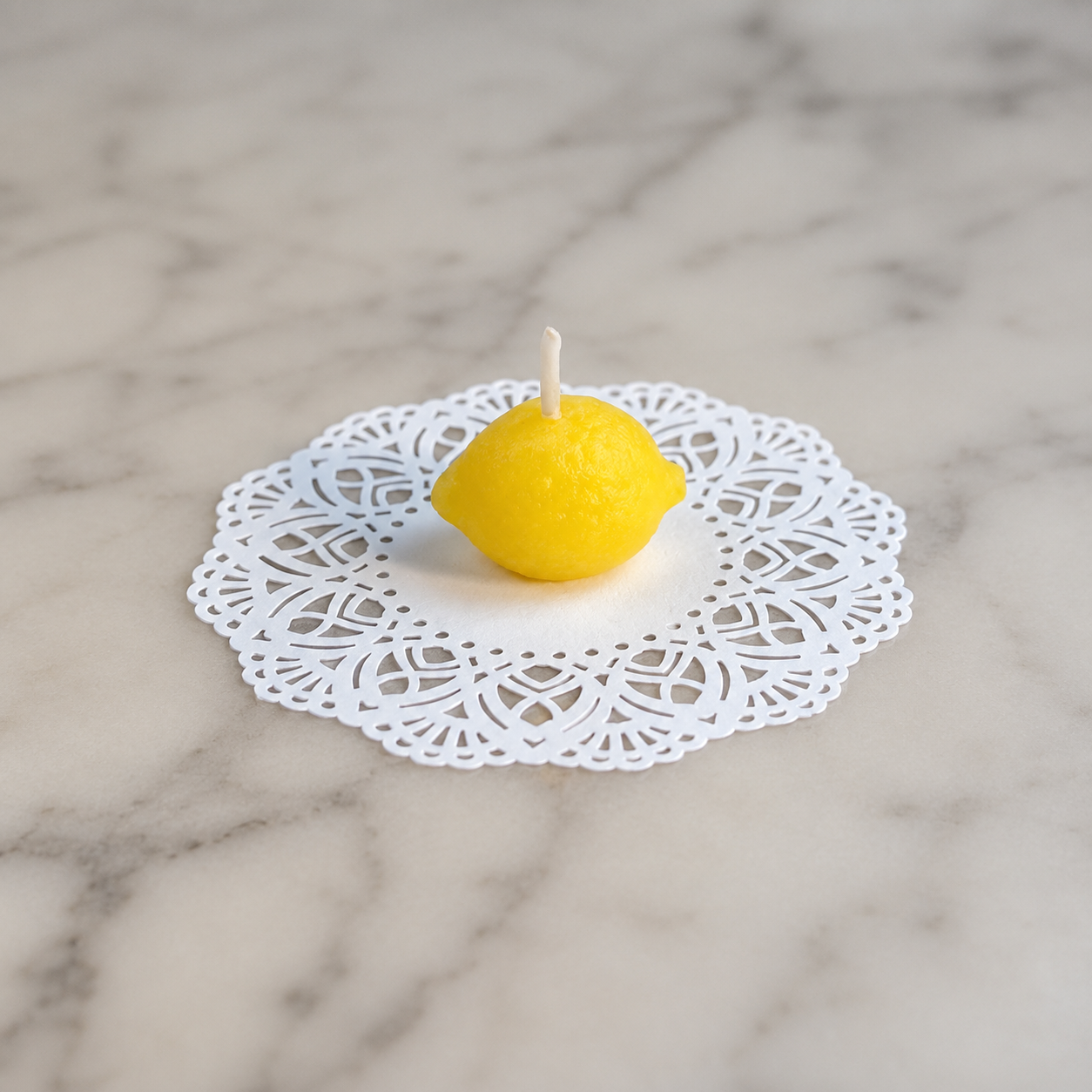 FDMINI Mini Lemon & Lime Candles – Set of 2 Handmade Miniature Fruit Candles for 1:6 1:8 1:12 Scale Dollhouse, BJD & Blythe Scenes