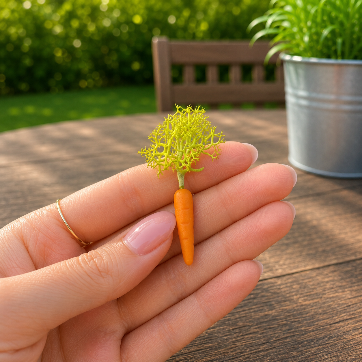 1:6 Scale Miniature Carrot Set – Dollhouse Realistic Orange & Purple Heirloom Carrot with Green Tops, Handmade Polymer Clay Garden Vegetable for Blythe BJD Diorama