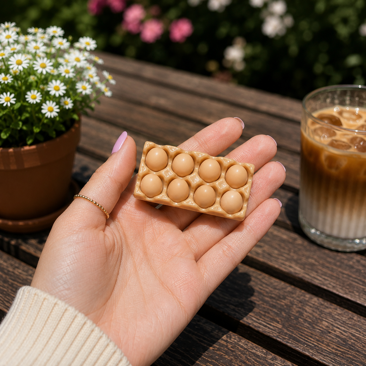 1:6 Scale Miniature Egg Carton Set – Dollhouse Realistic Brown & White Eggs in Tray, Handmade Polymer Clay Kitchen Food for Blythe BJD Diorama