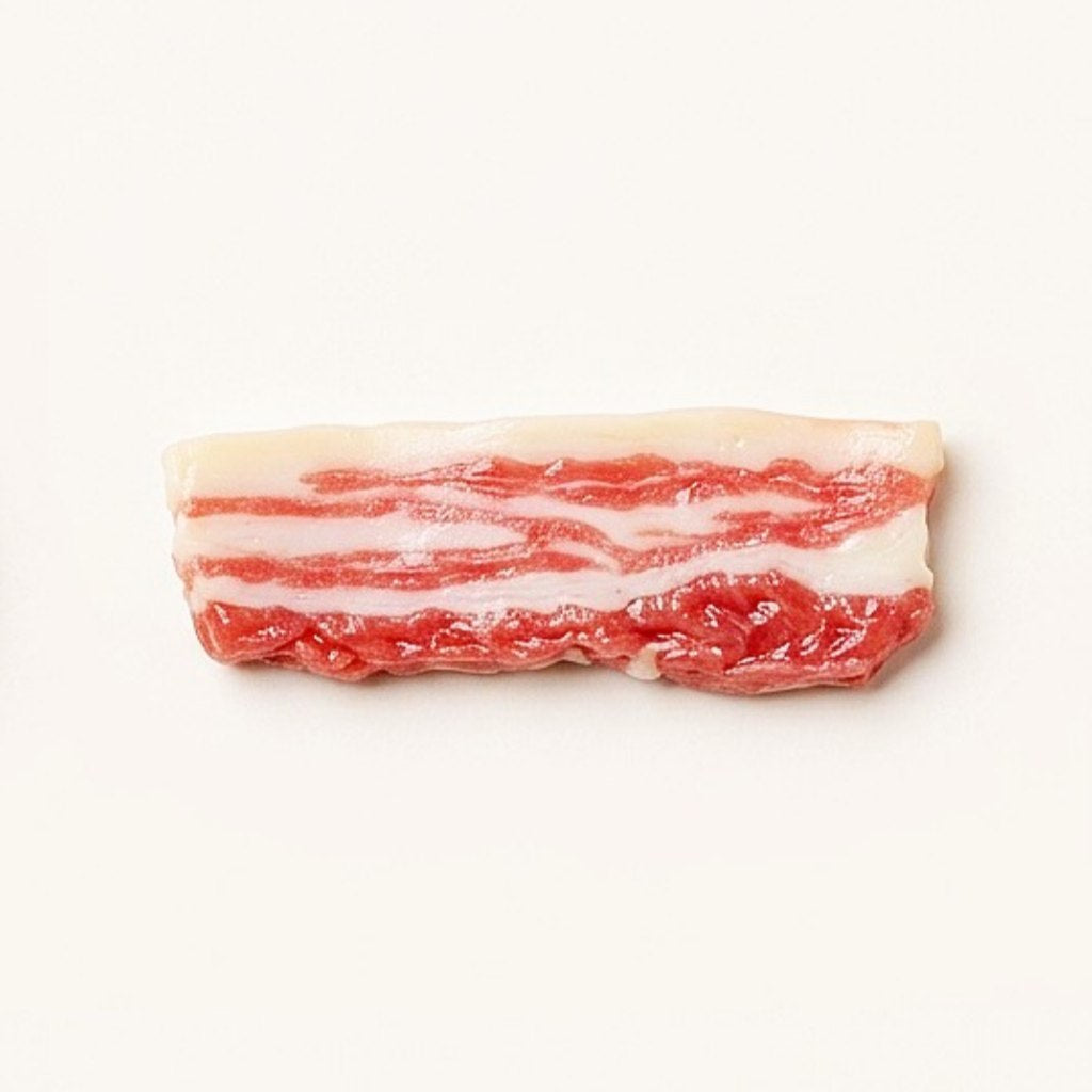 handmade polymer clay miniature pork belly slices 1:6 scale dollhouse fdmini view 9