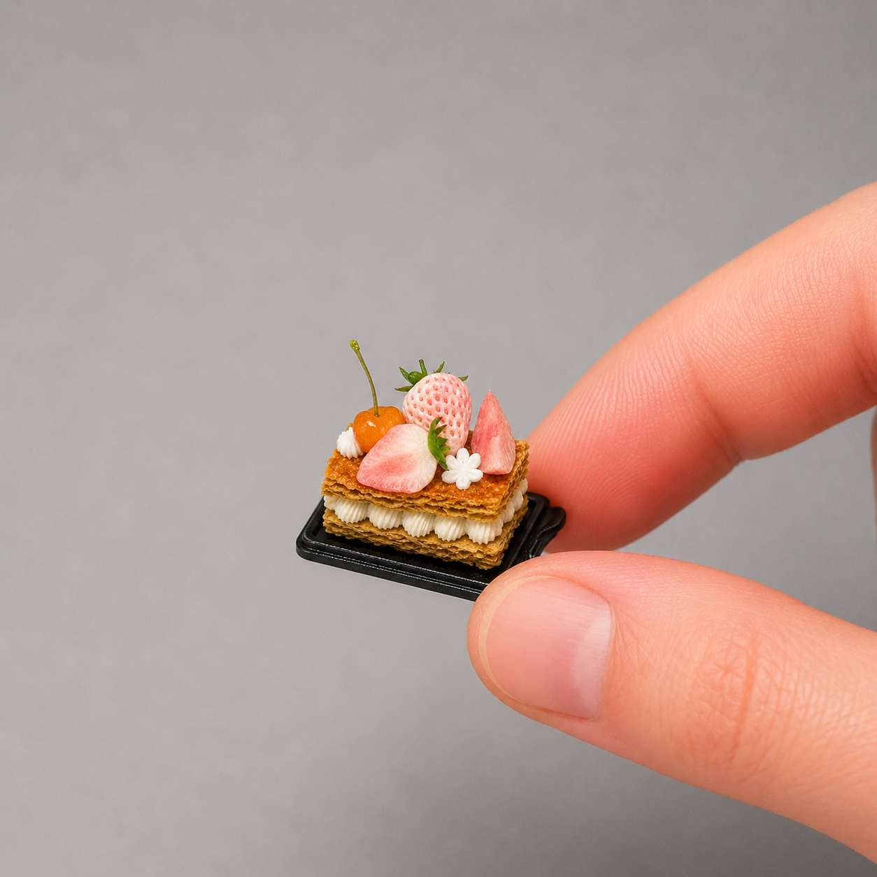 1:6 Scale Miniature Mille-Feuille Collection – 10 Styles Dollhouse French Pastry, Handmade Polymer Clay Bakery Food for Blythe BJD Diorama