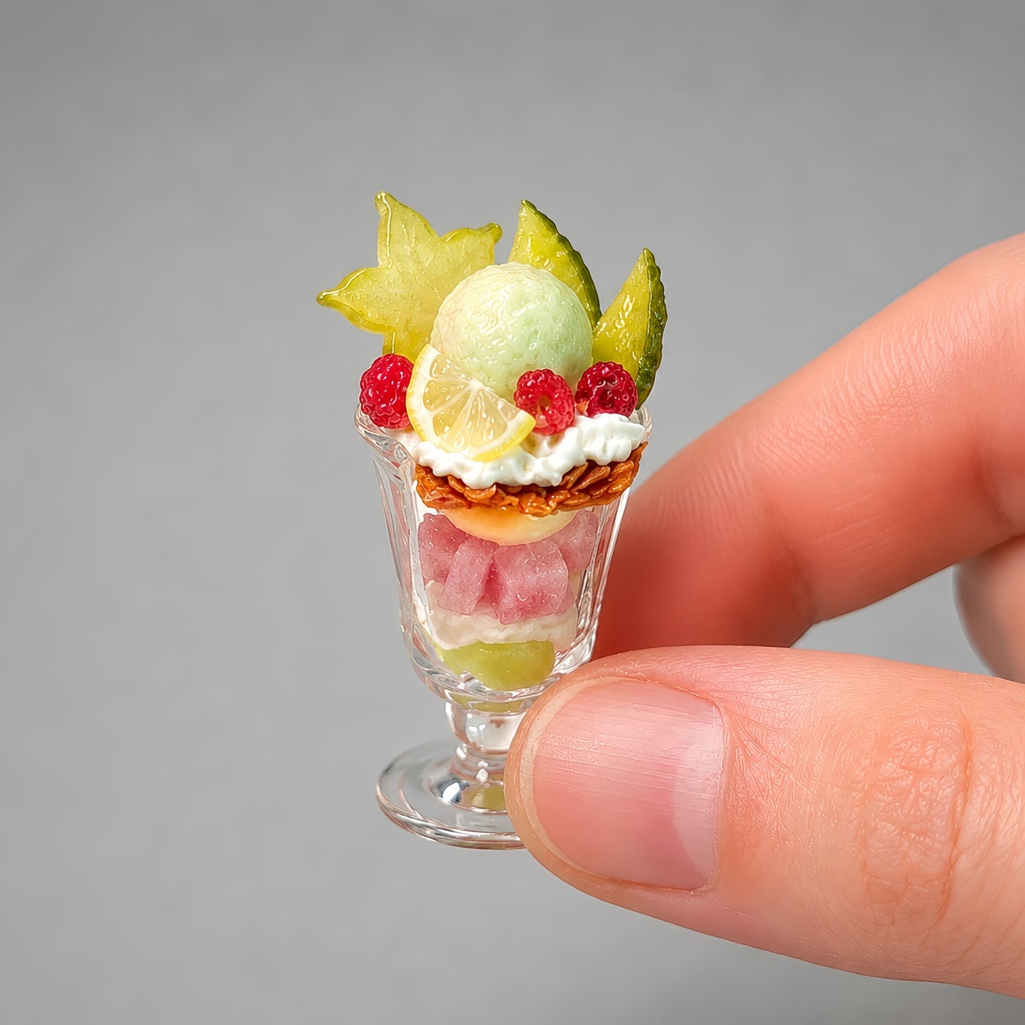 1:6 Scale Miniature Lemon Citrus Café Collection – 12 Styles Dollhouse Soda Cup, Melon Parfait, Cream Cake & Ice Cream Set, Handmade Polymer Clay Kawaii Summer Food for Blythe BJD Diorama | Pick Your Style