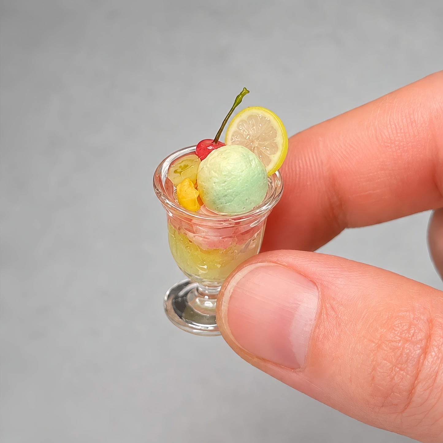 1:6 Scale Miniature Lemon Citrus Café Collection – 12 Styles Dollhouse Soda Cup, Melon Parfait, Cream Cake & Ice Cream Set, Handmade Polymer Clay Kawaii Summer Food for Blythe BJD Diorama | Pick Your Style