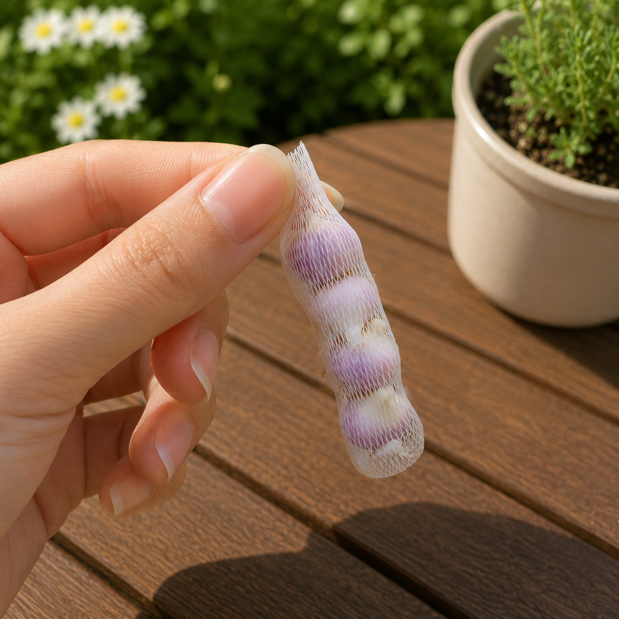 1:6 Scale Miniature Garlic Bulb Set – Dollhouse White & Purple Garlic Variety, Handmade Polymer Clay Realistic Kitchen Vegetable for Blythe BJD Diorama