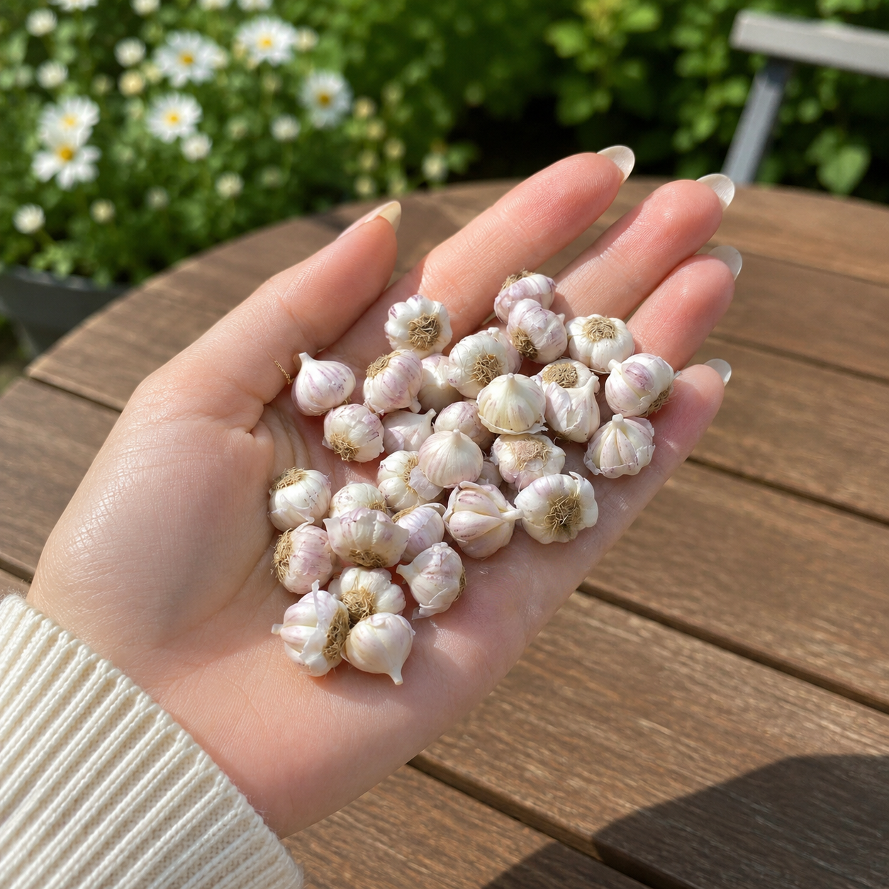 1:6 Scale Miniature Garlic Bulb Set – Dollhouse White & Purple Garlic Variety, Handmade Polymer Clay Realistic Kitchen Vegetable for Blythe BJD Diorama