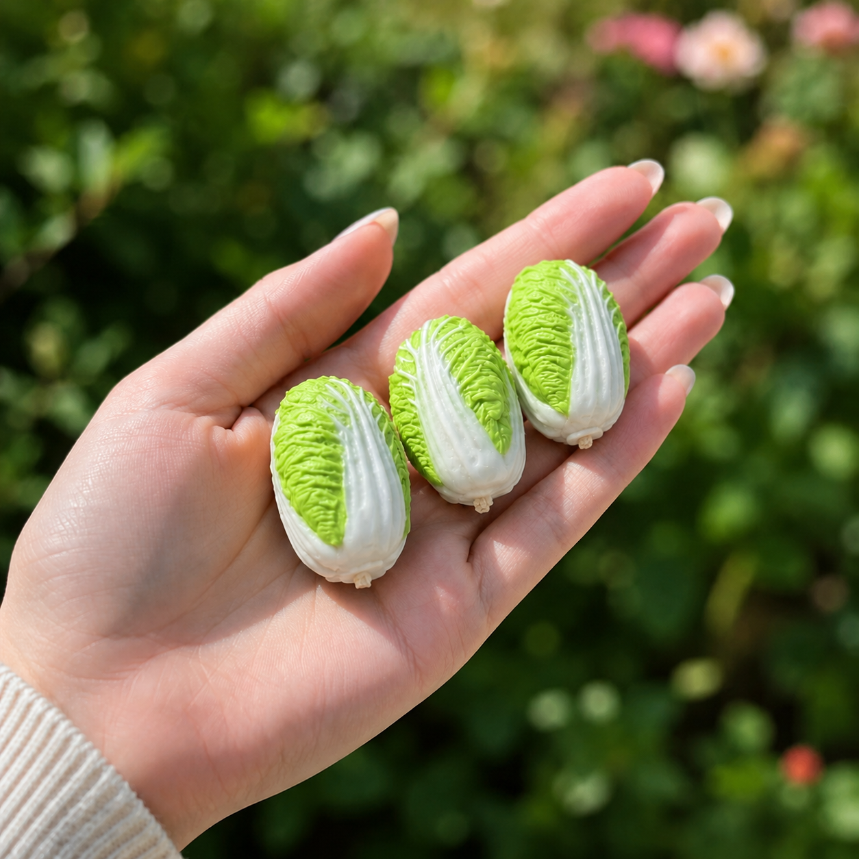 1:6 Scale Miniature Napa Cabbage Set – Dollhouse Cabbage Vegetable, Handmade Polymer Clay Realistic Kitchen Food for Blythe BJD Diorama