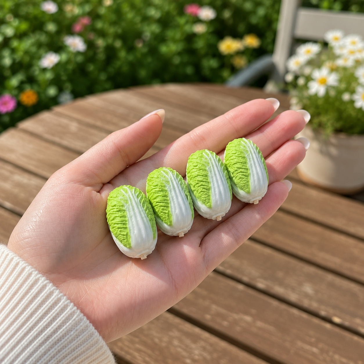 1:6 Scale Miniature Napa Cabbage Set – Dollhouse Cabbage Vegetable, Handmade Polymer Clay Realistic Kitchen Food for Blythe BJD Diorama