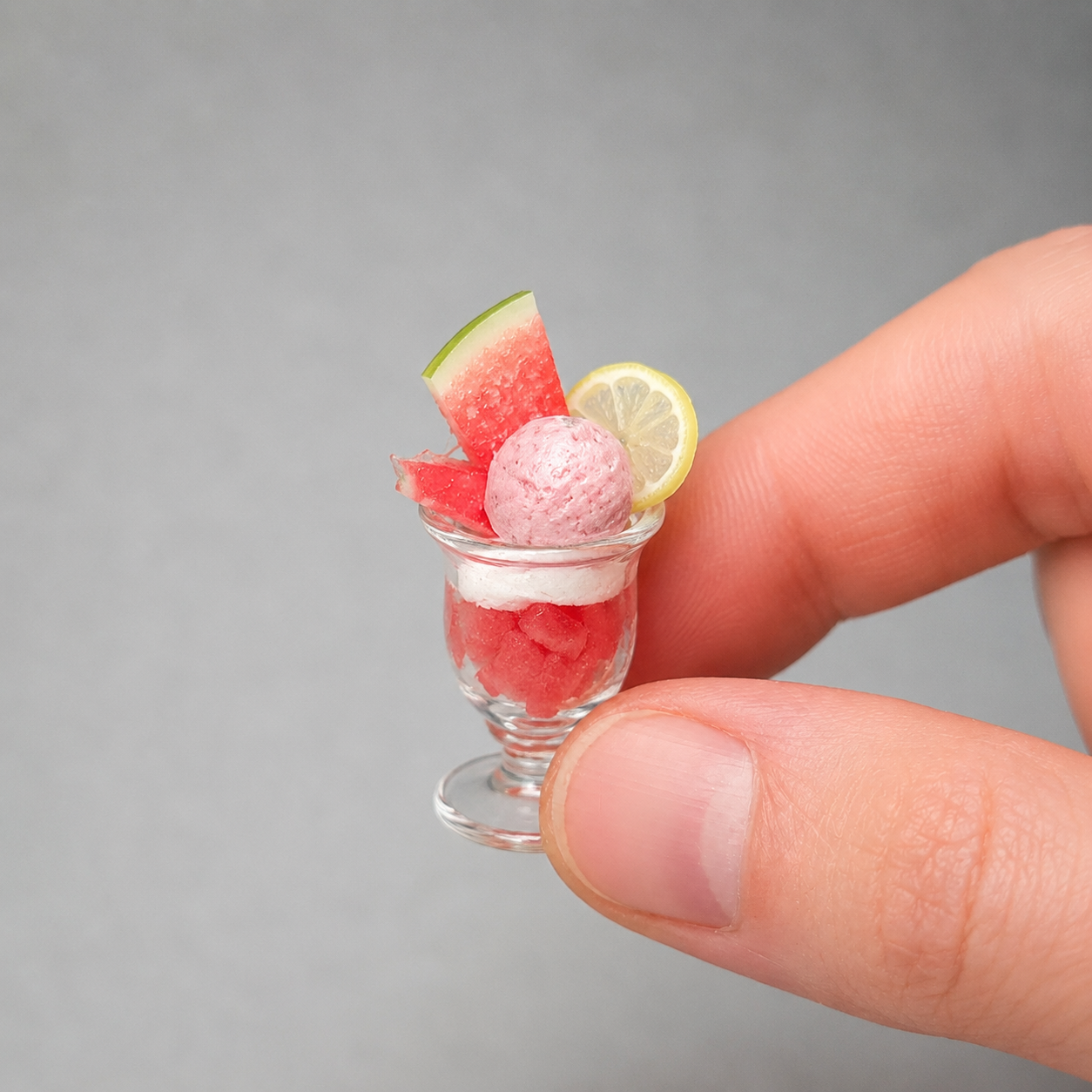 1:6 Scale Miniature Watermelon & Mango Summer Café Collection – 7 Styles Dollhouse Tropical Parfait, Fruit Jelly Platter & Watermelon Cake, Handmade Polymer Clay Kawaii Food for Blythe BJD Diorama
