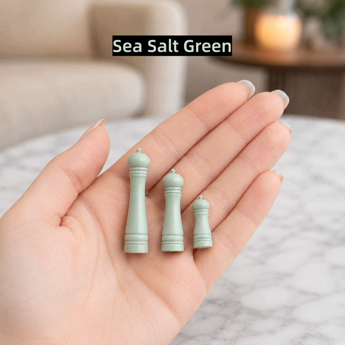 handmade clay miniature pepper mill grinder 1:12 scale dollhouse fdmini view 9