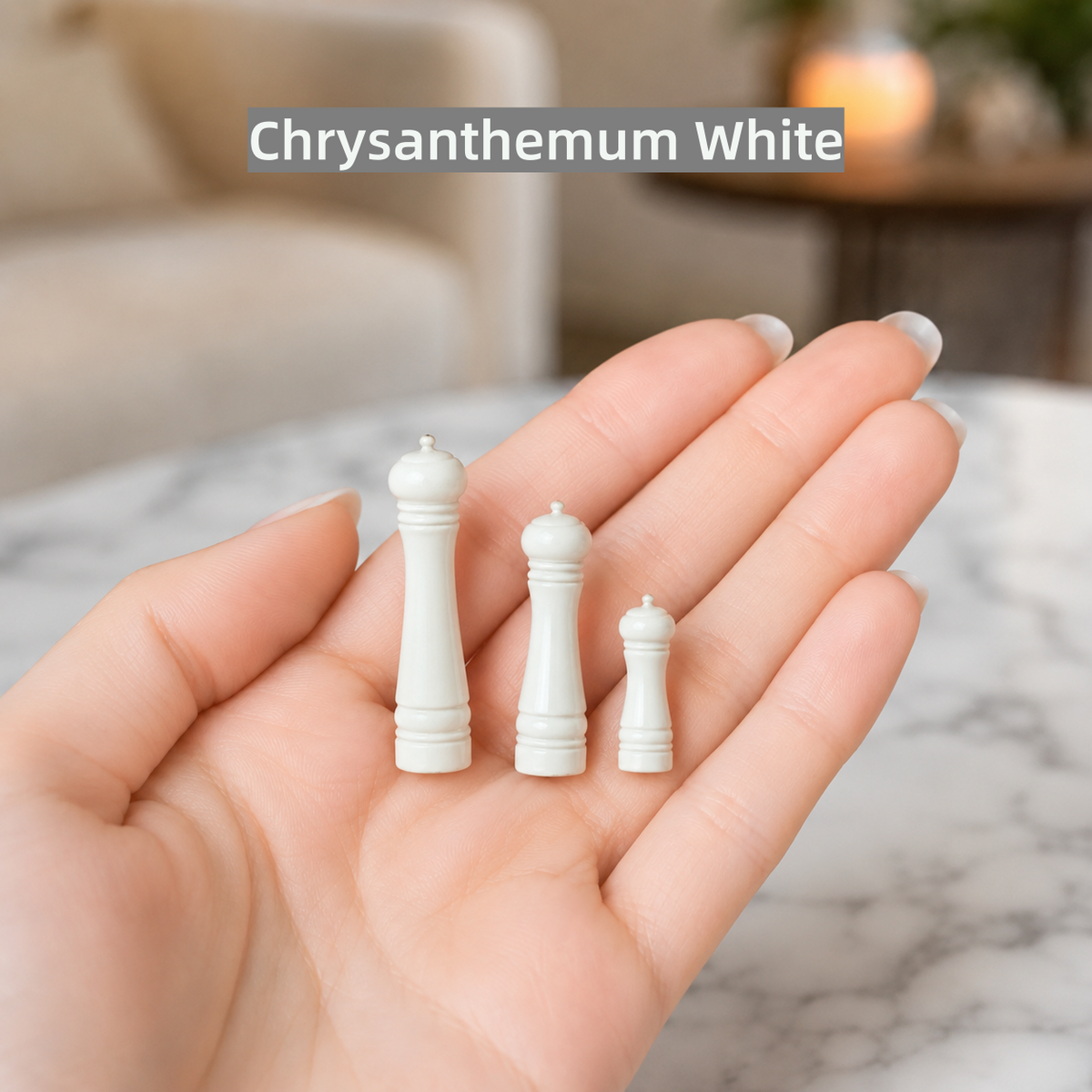 handmade clay miniature pepper mill grinder 1:12 scale dollhouse fdmini view 11