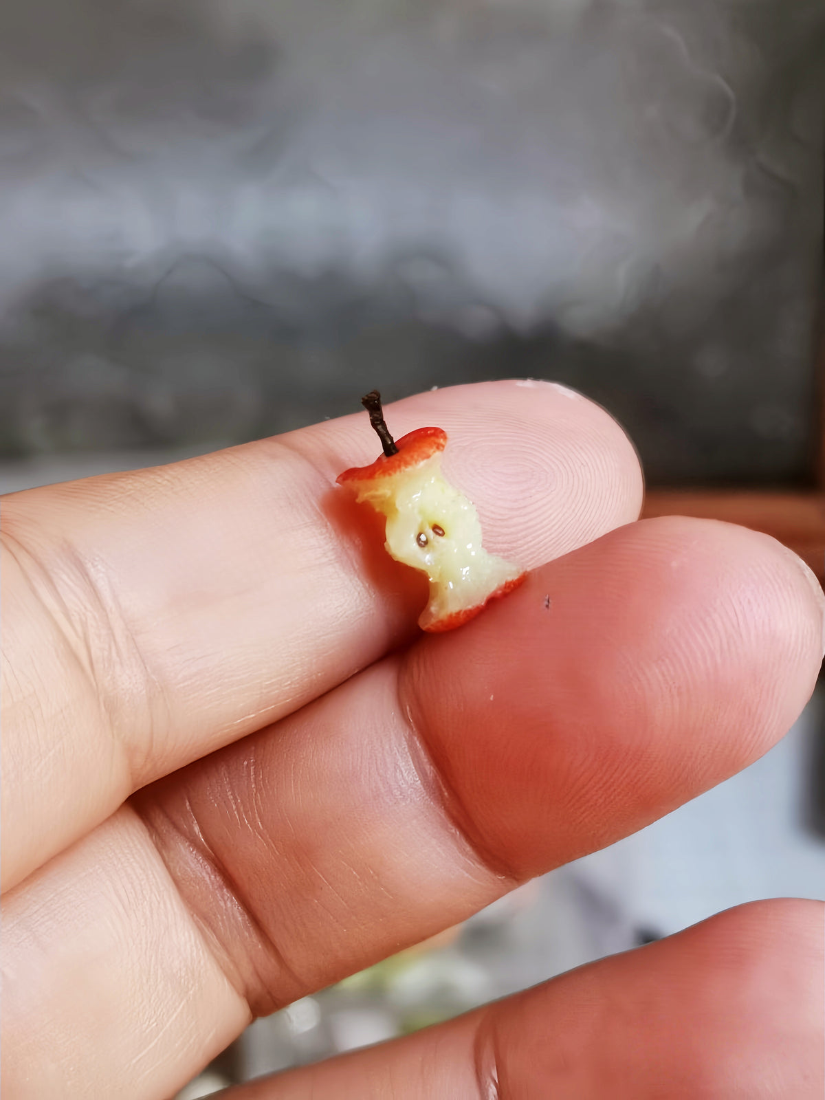 handmade polymer clay miniature red apple set 1:12 scale dollhouse fdmini view 6