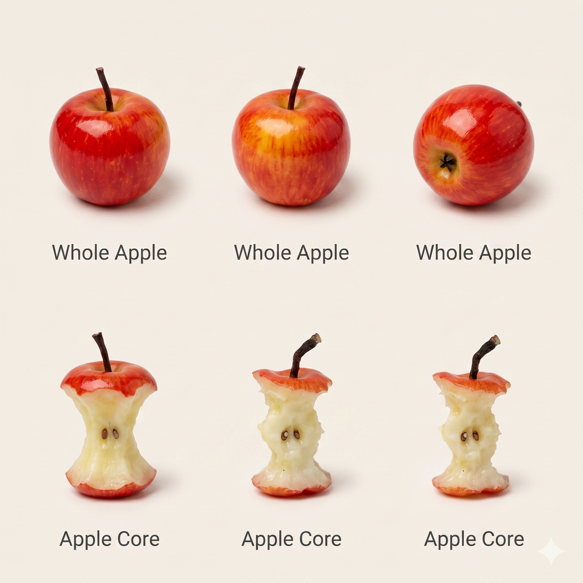 handmade polymer clay miniature red apple set 1:12 scale dollhouse fdmini detail view