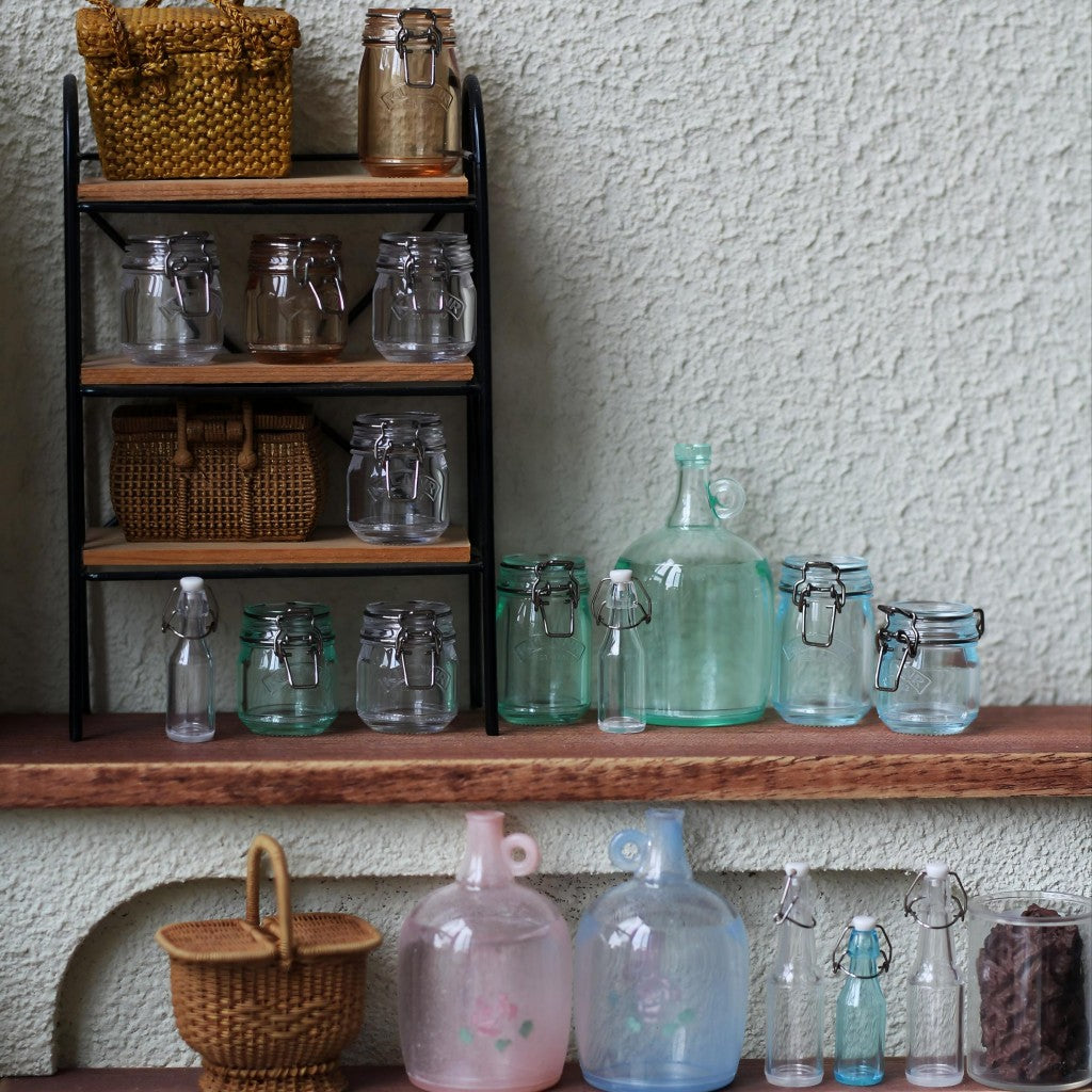 miniature clip-top storage jars 1:6 scale dollhouse fdmini view 6
