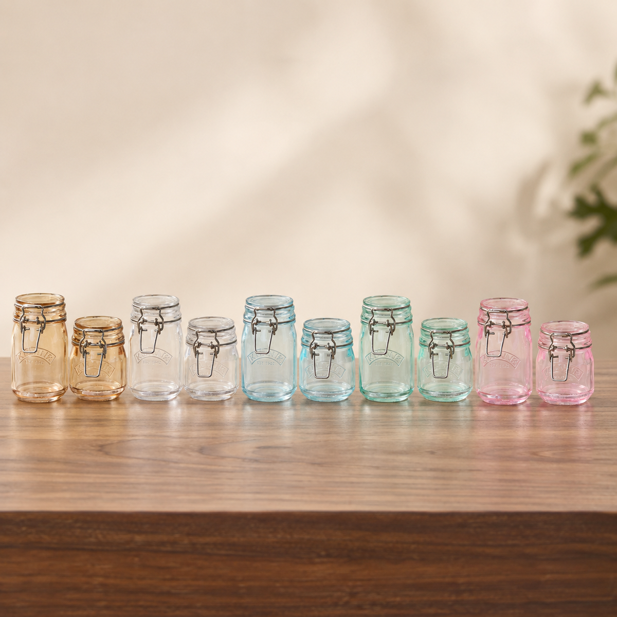 miniature clip-top storage jars 1:6 scale dollhouse fdmini