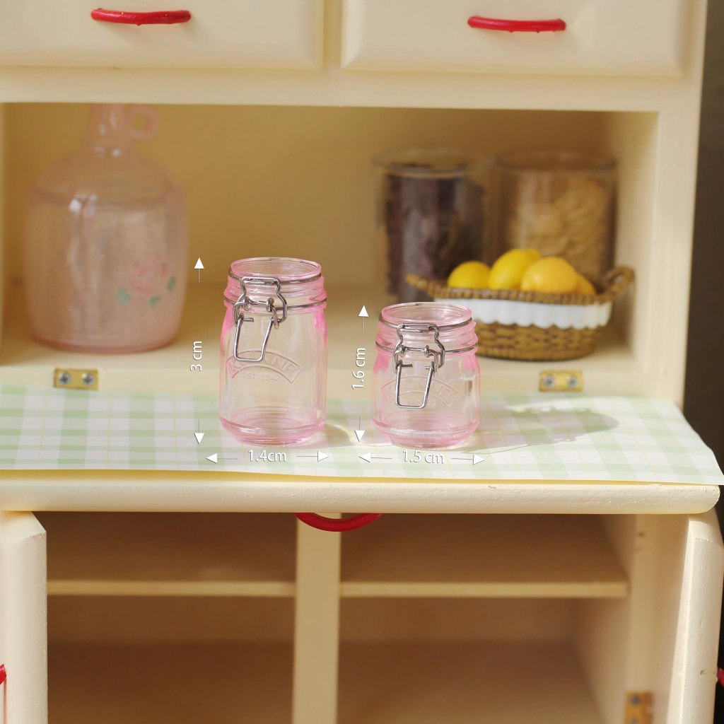 miniature clip-top storage jars 1:6 scale dollhouse fdmini view 14