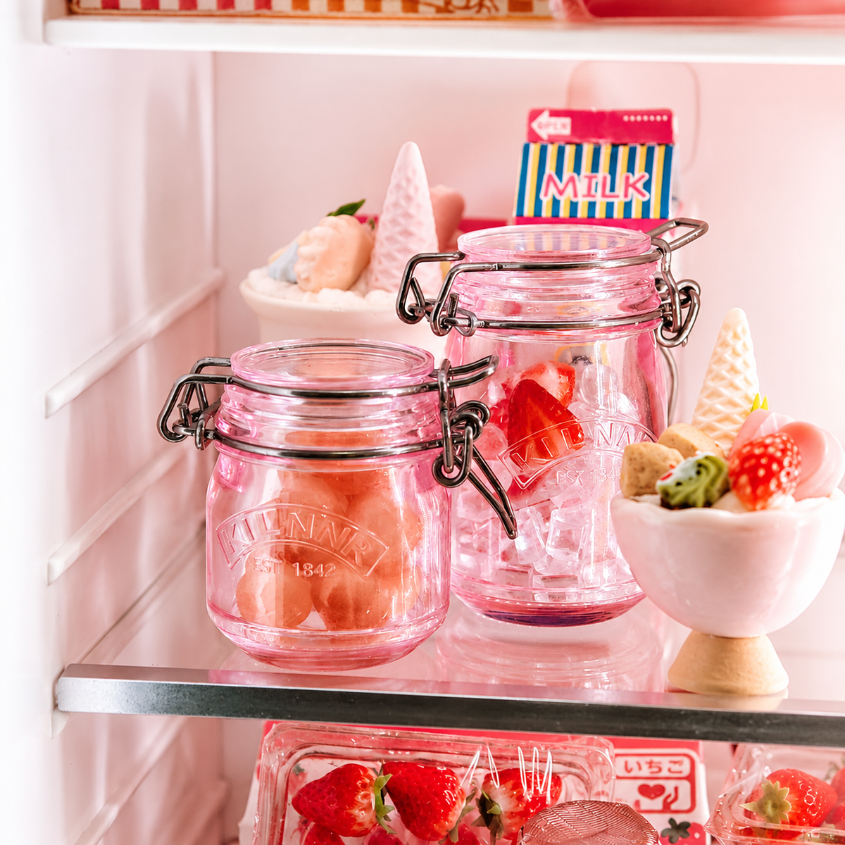 miniature clip-top storage jars 1:6 scale dollhouse fdmini view 9