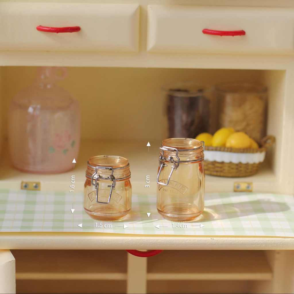 miniature clip-top storage jars 1:6 scale dollhouse fdmini view 10