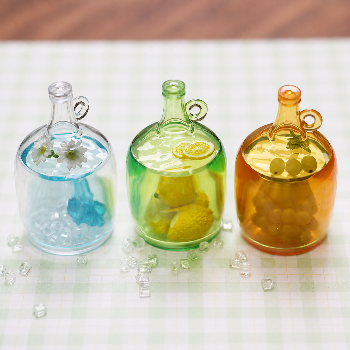 miniature glass jars 1:6 scale dollhouse fdmini styled scene
