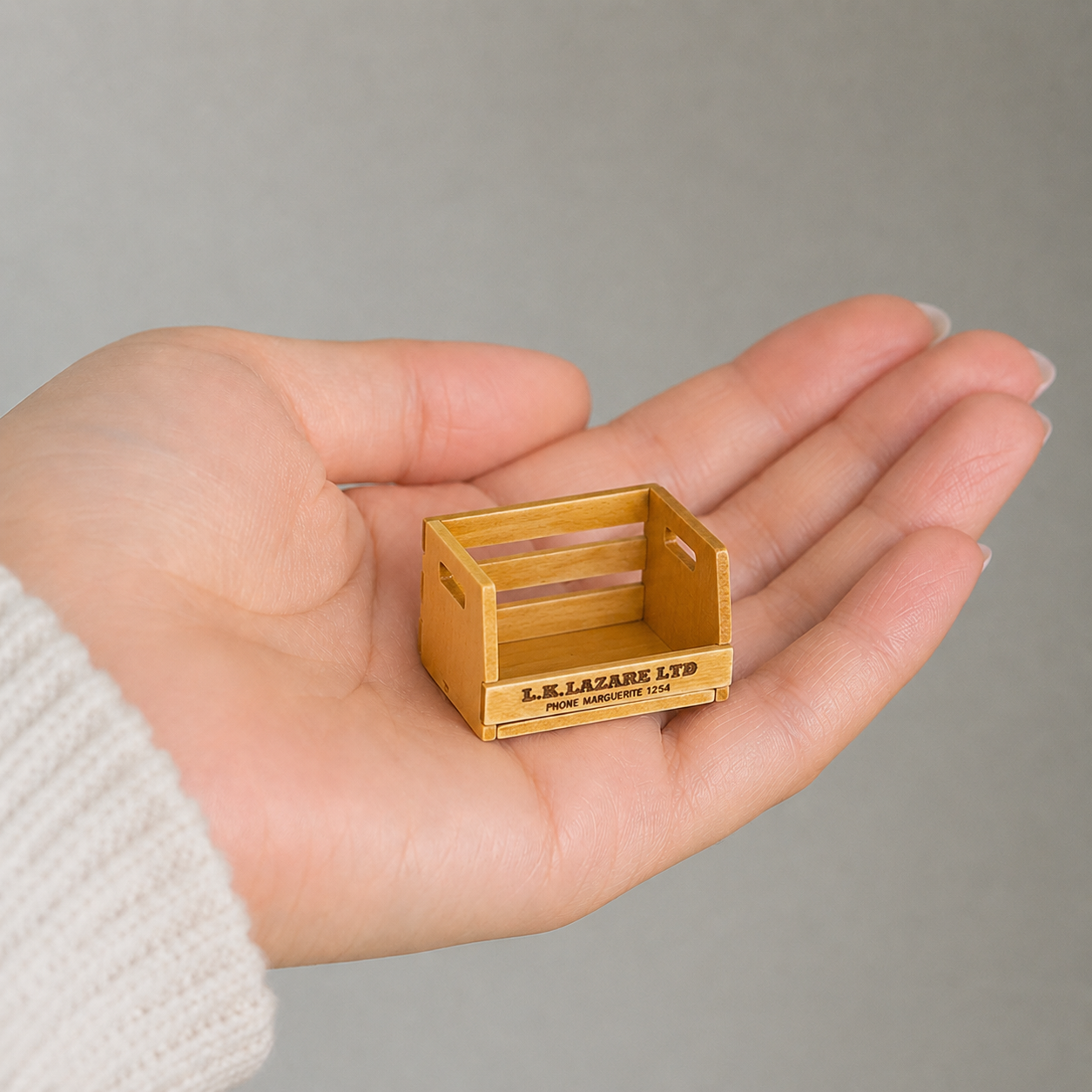 FDMINI Mini Vintage Wooden Storage Set – 4-Piece Handmade Miniature Shelf, Crate & Divided Box for 1:6 1:8 Scale Dollhouse, BJD & Blythe Scenes