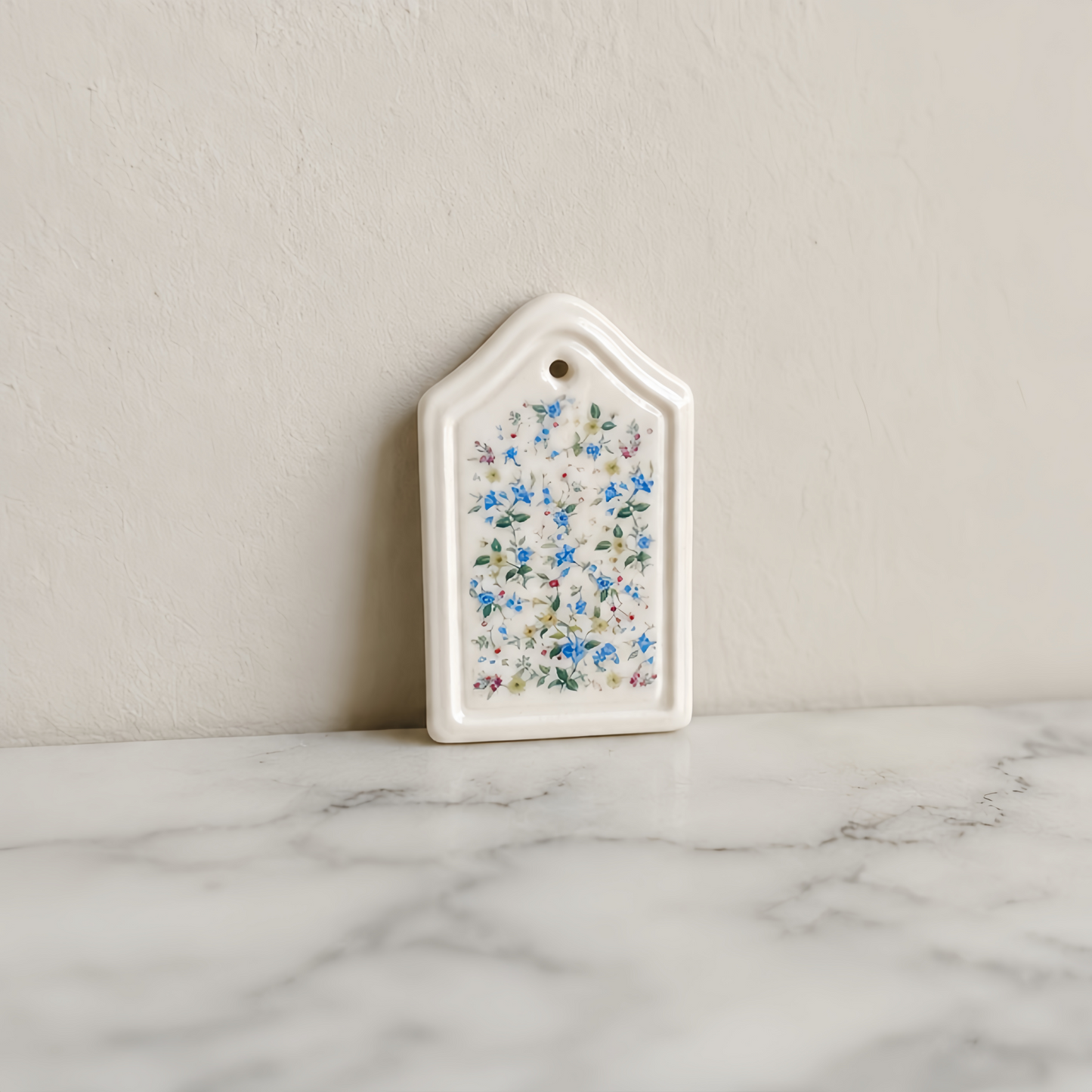 FDMINI Mini Ceramic Serving Boards – 6 Mediterranean Lemon & Tile Designs Miniature Kitchen Props for 1:6 Scale Dollhouse, BJD & Blythe Scenes