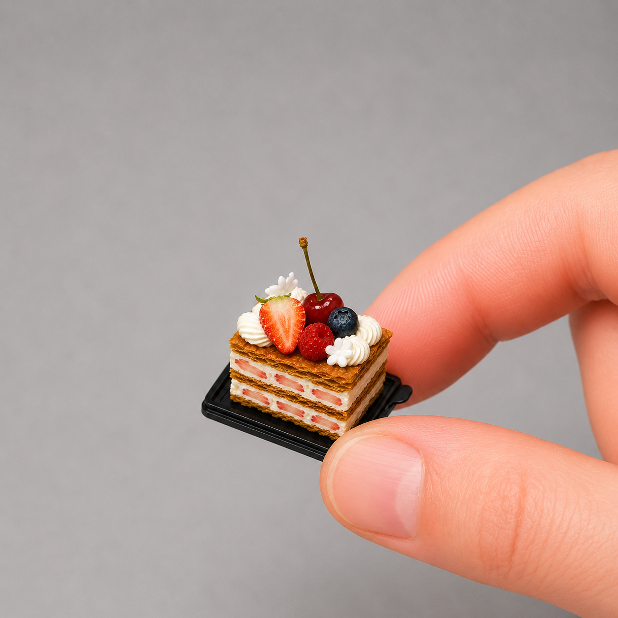 1:6 Scale Miniature Mille-Feuille Collection – 10 Styles Dollhouse French Pastry, Handmade Polymer Clay Bakery Food for Blythe BJD Diorama