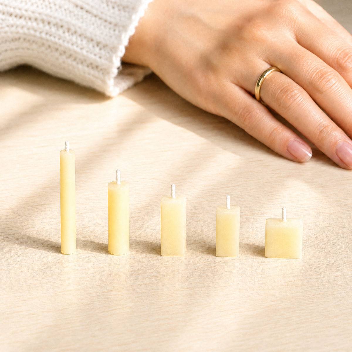 handmade wax miniature vintage candles 1:12 scale dollhouse fdmini