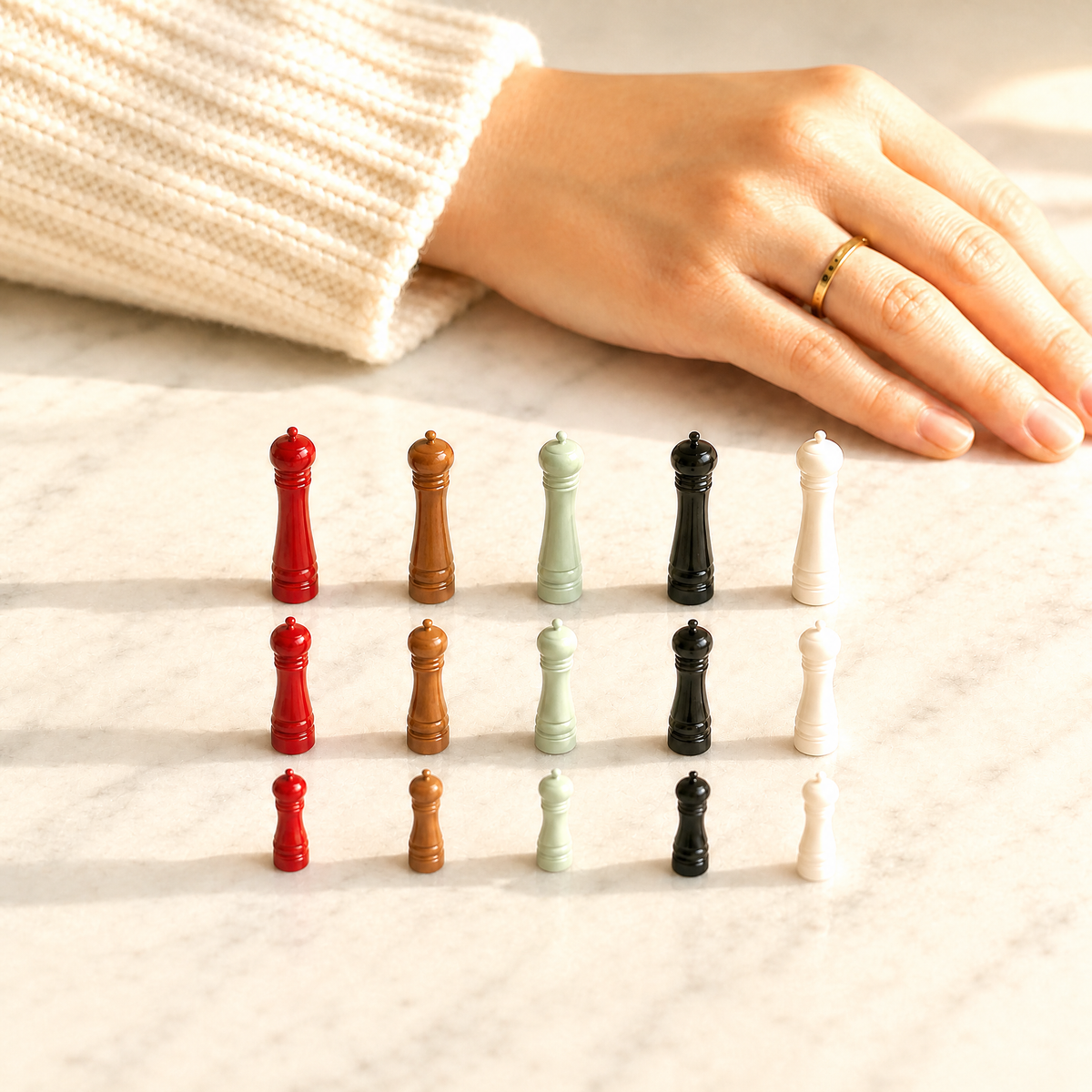 handmade clay miniature pepper mill grinder 1:12 scale dollhouse fdmini