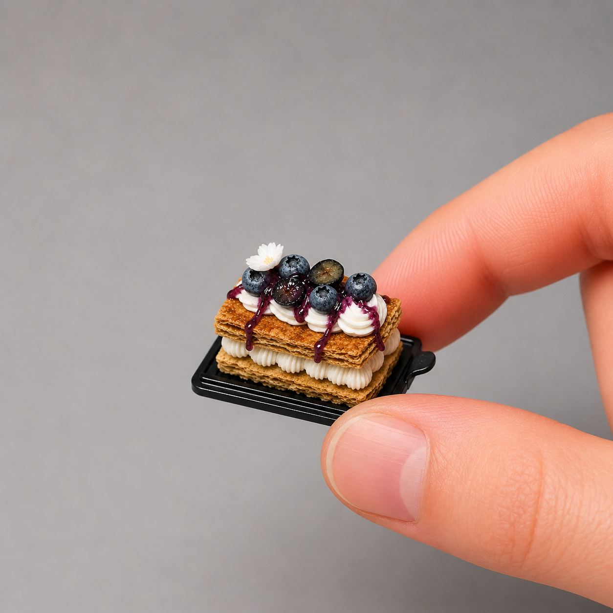 1:6 Scale Miniature Mille-Feuille Collection – 10 Styles Dollhouse French Pastry, Handmade Polymer Clay Bakery Food for Blythe BJD Diorama