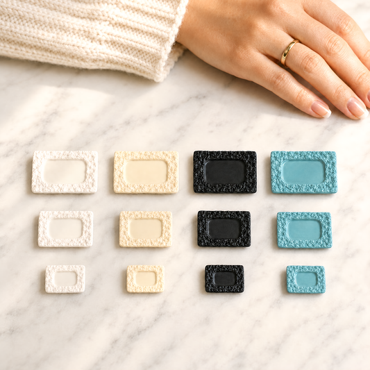 FDMINI Mini Rectangular Stone-Texture Plates – 4 Colors × 3 Sizes Miniature Steak Plate & Serving Tray for 1:6 Dollhouse, BJD & Blythe Scenes