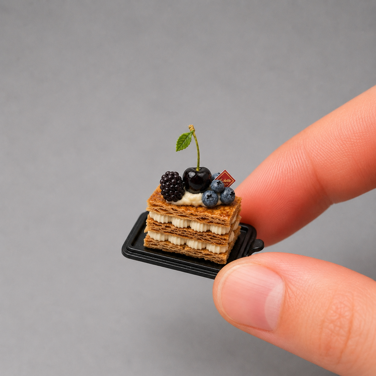 1:6 Scale Miniature Mille-Feuille Collection – 10 Styles Dollhouse French Pastry, Handmade Polymer Clay Bakery Food for Blythe BJD Diorama