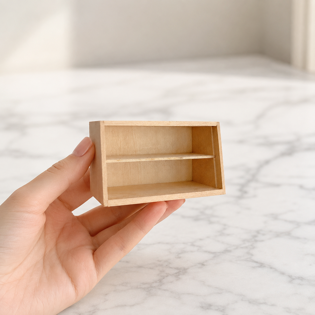 FDMINI Mini DIY Unfinished Wood Furniture – Paintable Miniature Cube Shelf, Cabinet & Drawer Chest for 1:12 Scale Dollhouse, OB11 & BJD (5 Styles)