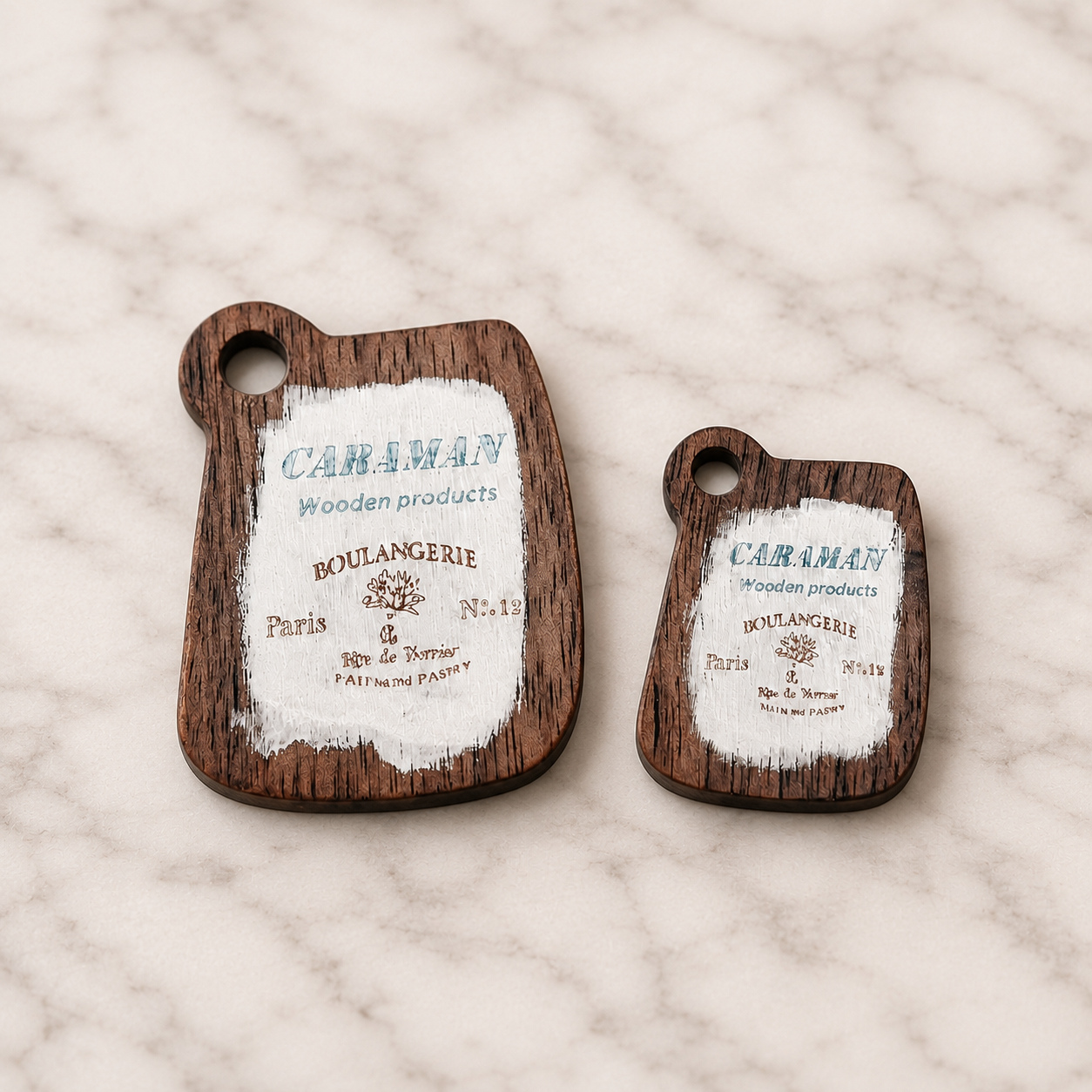 FDMINI Mini Vintage Cutting Boards – Set of 2 Miniature Farmhouse Serving Boards for 1:6 Scale Dollhouse, BJD & Blythe Kitchen Scenes