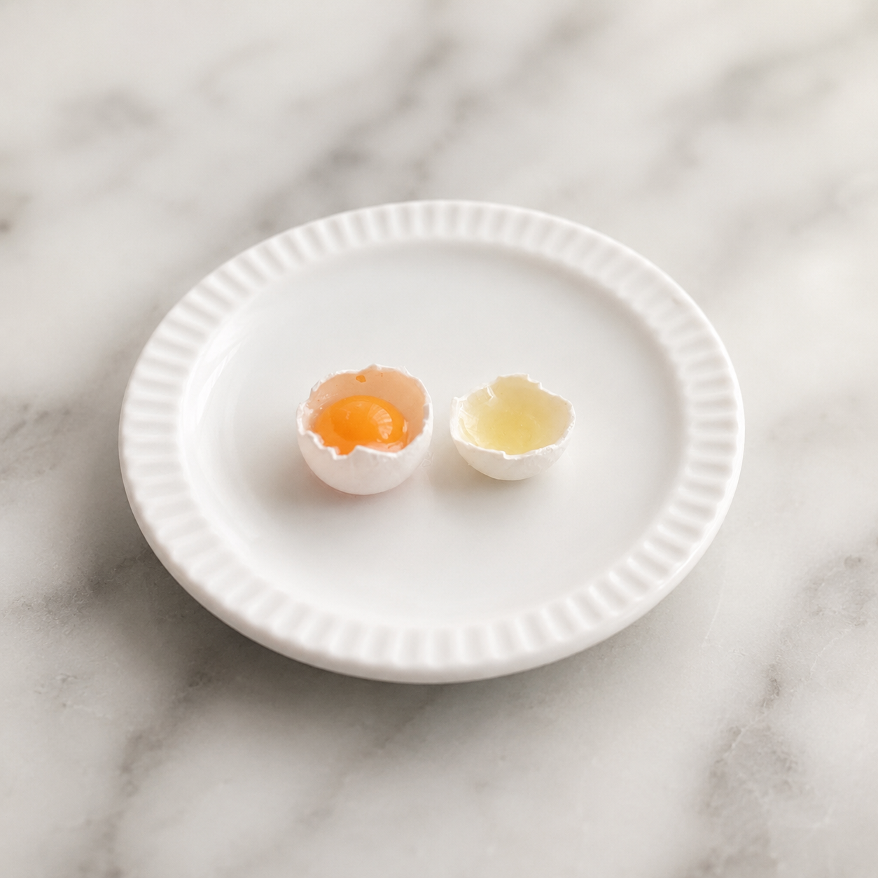 FDMINI Mini Cracked Egg Shell Halves – 4 Shell Colors Realistic Miniature Egg in Half Shell Food Props for 1:6 Scale Dollhouse Kitchen, BJD & Blythe
