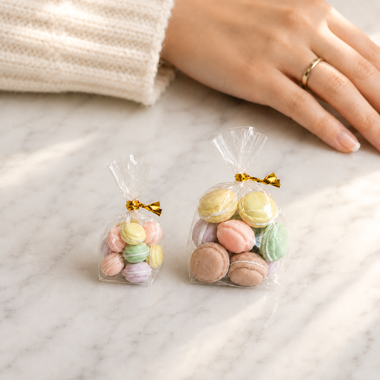 FDMINI Mini Macarons – 2 Sizes Miniature Resin Macaron Dessert Food Props for 1:12 Dollhouse Afternoon-Tea & Diorama Scenes