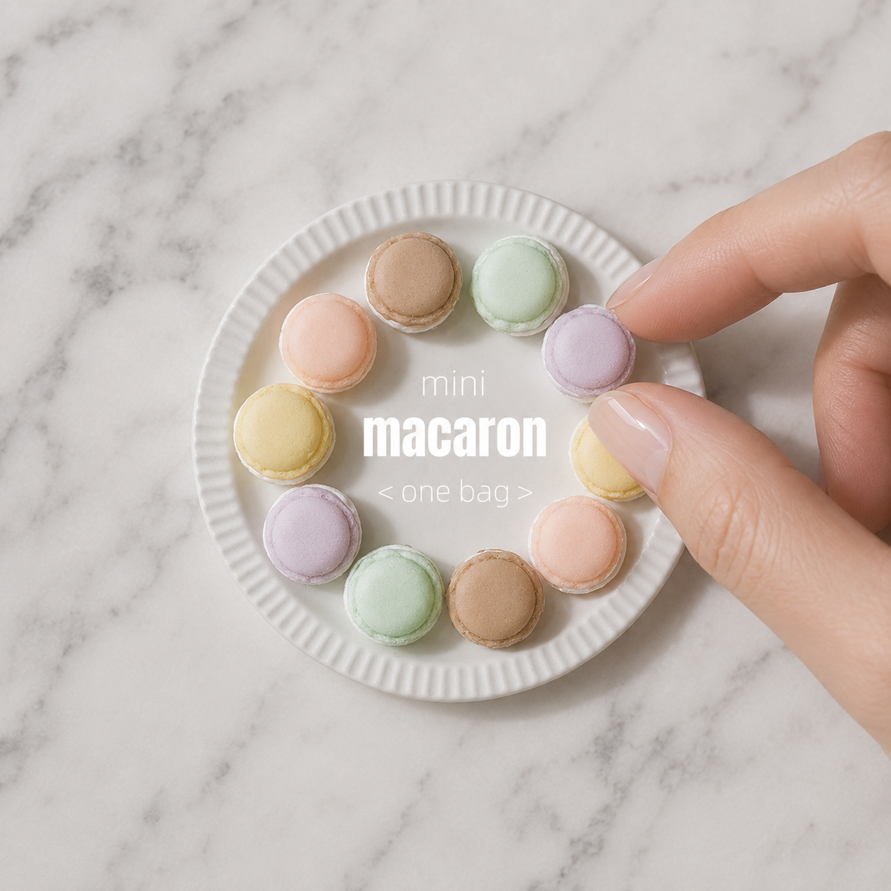 FDMINI Mini Macarons – 2 Sizes Miniature Resin Macaron Dessert Food Props for 1:12 Dollhouse Afternoon-Tea & Diorama Scenes