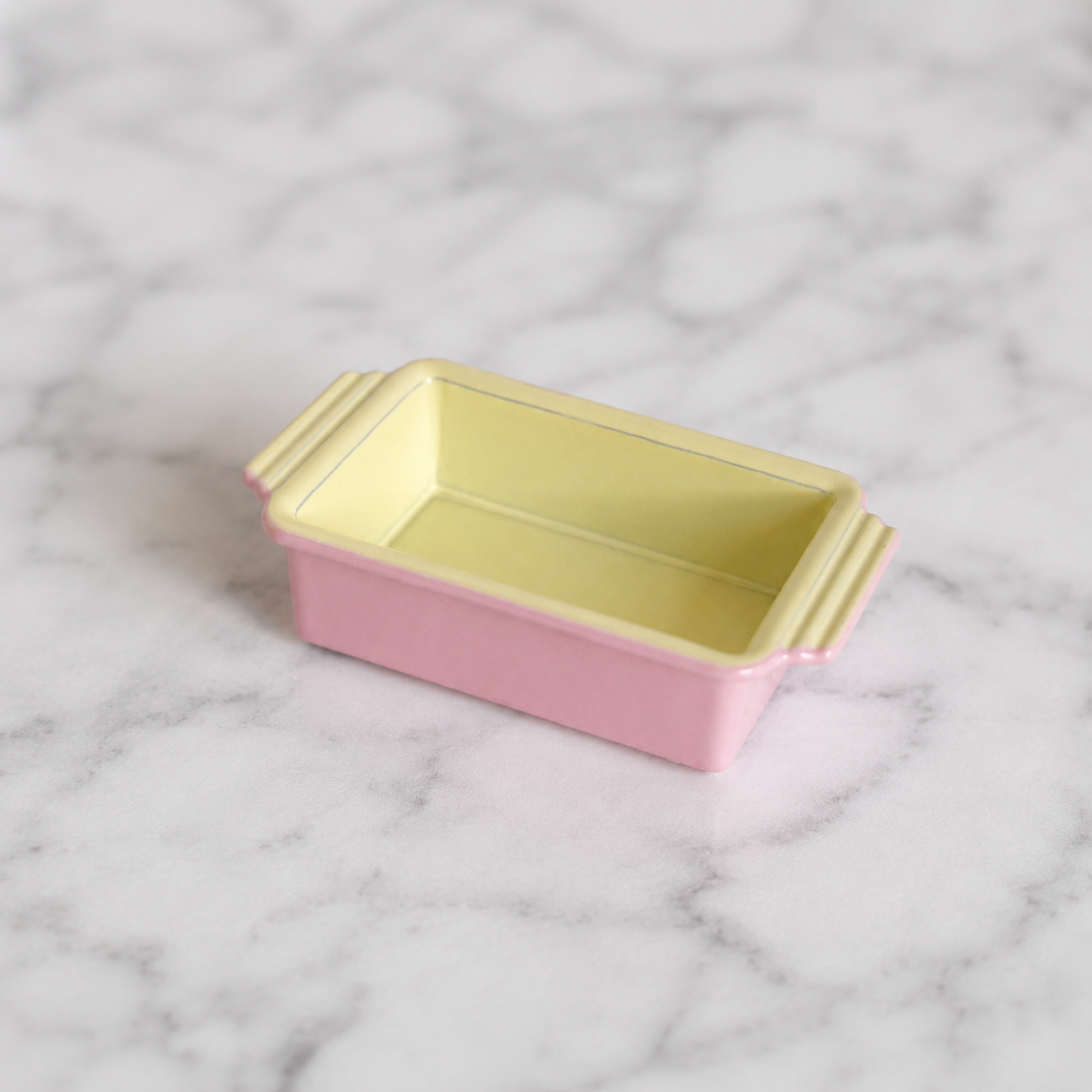FDMINI Mini Baking Dish – 2 Colors Miniature Ceramic Loaf Pan & Casserole Bakeware for 1:12 Dollhouse & Doll Kitchen Scenes
