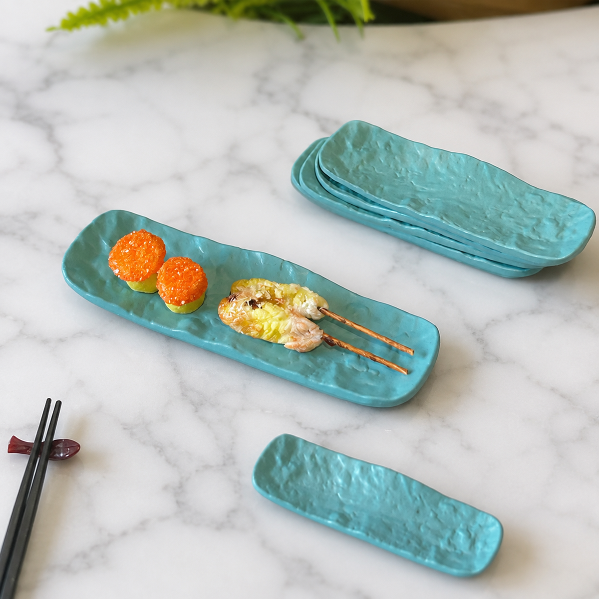 handmade clay miniature sushi plate set 1:12 scale dollhouse fdmini styled scene