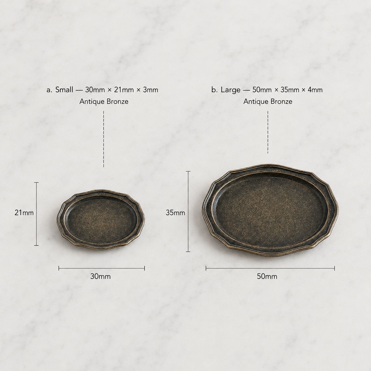 handmade clay miniature oval serving platters 1:12 scale dollhouse fdmini view 8