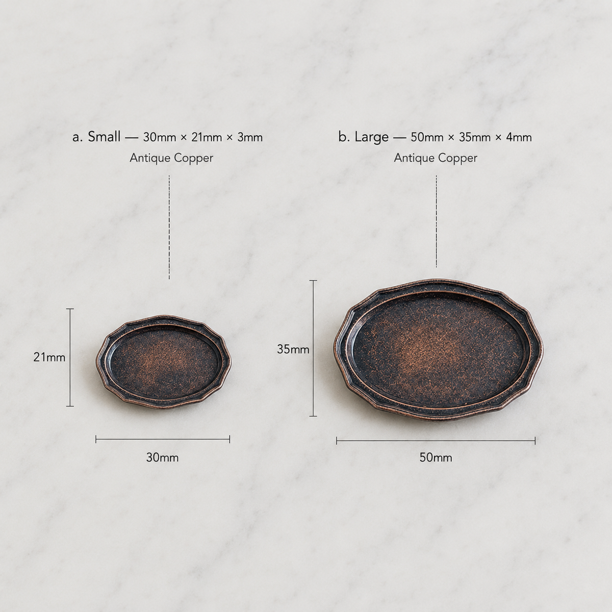 handmade clay miniature oval serving platters 1:12 scale dollhouse fdmini view 9