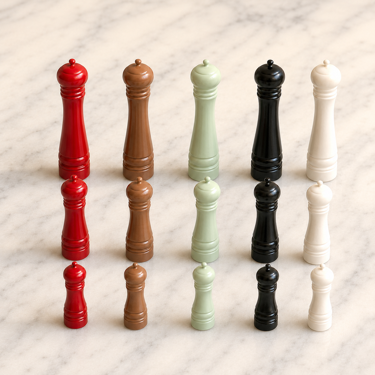 handmade clay miniature pepper mill grinder 1:12 scale dollhouse fdmini view 13